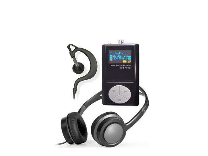 Récepteur radioguide modèle SPL-1500R  (audiophone, système de visite audio guidée, système de transmission de voix pour visites guidées)